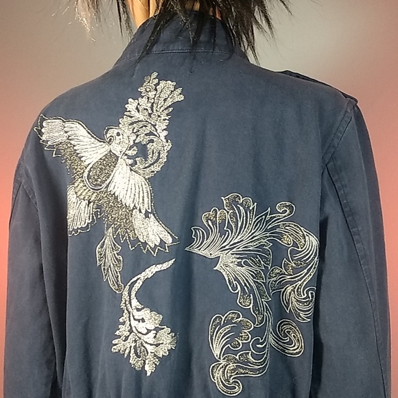 Sheryl Crow embroidered military style jacket Sz L - Picture 13 of 17